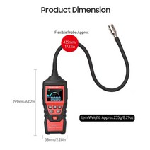 공기질 측정기 HABOTEST HT601B/HT601A 가스 분석기 누출 감지기 PPM 미터 가연성 인화성 천연 테스터 9999 20 LEL, 01 HT601B