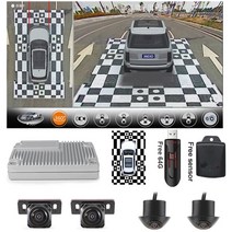 어라운드뷰 차량 360도 스카이뷰일본어 버전 3D 360도 조감도 파노라마 시스템 카메라/주차 서라운드 뷰 DV, 05 with Calibration