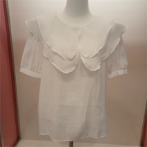 Latium 홈플러스몰06 봄 여름 무지 카라 블라우스 이중 카라가 귀여워요 T2225bl05