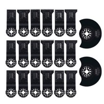 20 조각 Starlock E-컷 멀티 커터 톱 블레이드 세트 나무 마른 벽에서 나온 플라스틱 금속 절단을위한 진동 도구, 20개