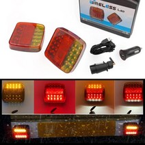 오토바이 트레일러 캐리어 LED 마그네틱 견인 테일 라이트 무선 키트 트럭 밴 캠핑 캐러밴 RVs