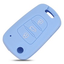 원격 3 버튼 접이식 플리드 자동차 키 케이스 커버 기아 리오 k2 k5 sportage sorento 홀더, 09 lightblue_03 For Kia