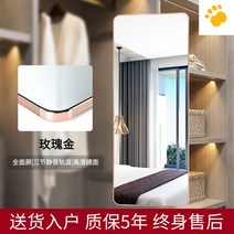 전신거울 가정용 옷장설치 미러 슬라이드 접이식 착용, 기타, 아니, 로즈골드 100*35cm 미닫이문 전용