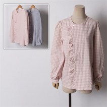 [시드마켓] [SidMarket] 파스텔프릴블라우스 21D302B 빅사이즈 여성 (6781