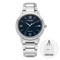 시티즌 남성 메탈 손목 시계 에코드라이브 AW1670-82L