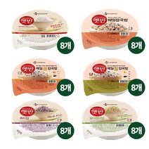 햇반 발아현미 흑미 잡곡밥 6종 세트, 48개