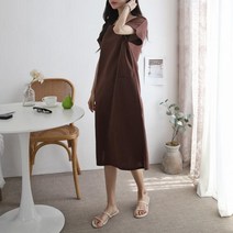 마롱패션 네모 린넨 밤색 오트밀 레드 소라 여성 봄 여름 원피스