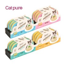 [캣퓨어] 고양이 습식간식 미니캔 4종 1택 30g X 6개입, 미니캔 대구살 30g X 6개입
