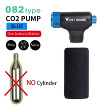 자전거공기주입기 무선에어펌프 전동펌프 웨스트 바이킹 미니 이산화탄소 팽창기 휴대용, 버튼 블루