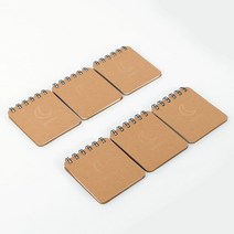 무지 미니수첩 6P세트 70매 포켓 무선 스프링 수첩