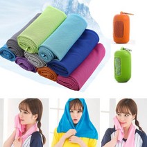 기능성 아이스쿨타올+케이스 스카프 넥워머 휴대용 낚시용품수건, 그린