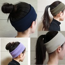 엔티피 넓은 면 헤어밴드 남자 여자 니트 반다나 무지 와이드 헤어밴드 머리띠