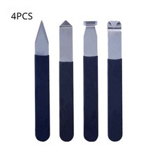 전기물레 스테인레스 스틸 도자기 점토 세라믹 도구 조각 키트 고무 손잡이 공예 페틀링 8 개, 01 4-piece set