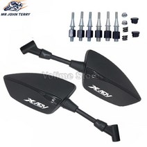 스레드 크기 10MM 8MM 바이크 오토바이 백미러 혼다 XADV X ADV 750 용 CNC 사이드 미러, [05] Sliver Mix Black