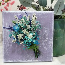샤닝 드라이플라워미니액자 15cm 프리저브드 감성선물, 블루계열