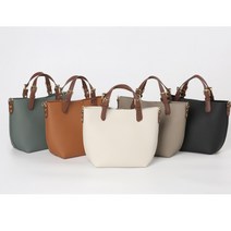 여성 가죽 내추럴 컬러 토트백