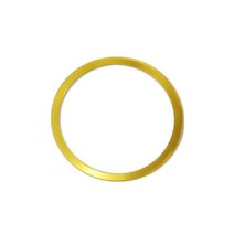 호환 자동차 핸들 커버 장식 링 스티커 파란색/빨간색/검은색/금색/보라색 아우디 A3 A4 B8 B6 A6 A7 A8 C6 Q3 Q5 Q7 A5 C7 TT 적용, 금색 동그라미, 규격 없음