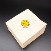 친환경 갈색 냅킨 _ 8 000 장 _ 저렴한 가격에 99% 항균기능 _ 100% 대나무 천연유래 원료 칵테일 냅킨, 윙크 스마일 8천장, 대나무 천연 원색+인쇄