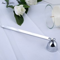 촛불 스너퍼 벨 모양 스테인레스 스틸 빈티지 양초 심지 소화기 불꽃 홈 로즈 골드 실버 블랙 청동 1 개, 06 Silver