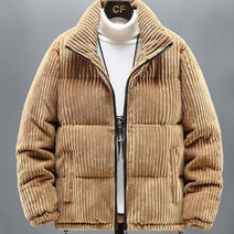 남성용 코듀로이 패딩점퍼 웰론 충전재 겨울 코트J221125026