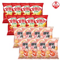 [롯데제과] 봉지과자 16봉 혼합구성(쌀로새/쌀로별/도리토스/꼬깔콘/치토스/오잉꾸잉/에어베이크드), 6.쌀로새*8+꼬깔콘고소*8