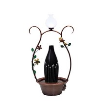 실내분수 LED조명 가습분수대 자연가습기 인테리어분수대 국산 황동 이앤 LED등하프도자기, 향선택_하와이피치