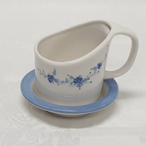 도자기 종이컵홀더 주문제작 파란장미꽃 컵홀더, 컵홀더+컵받침+상호명또는메세지