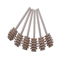 Woodpeckers 4 Inch Honey Dipper Wood Stick Server for Honey Jar Dispense Drizzle Honey (6) null, 1, 기타