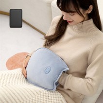 AKRUA 손난로 전기 찜질기 USB 충전 손난로+5000mAh 보조배터리 사무실 야외 휴대용 손난로, 연블루+5000mAh 보조배터리