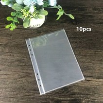 마카롱 컬러 A5 A6 6 링 바인더 PU 클립 온 노트북 가죽 루즈핏 잎 커버 저널 귀여운 문구, 10pcs_3