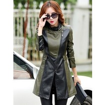 빅사이즈 양가죽 자켓 무스탕 여성 모토 가죽 봄 가을 시원하고 트렌디 한 지퍼 이커