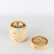 더담고 대나무미니찜기10cm l 만두찜통 l 딤섬찜기 l 2단찜기떡시루, 단일