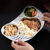 스텐 유아 아기 식판 유치원 어린이집 급식판 배식판 아동 스테인레스 3구, 상세 참조
