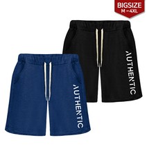 투체인지 무드어센틱 여름 5부 면 트레이닝 빅사이즈 츄리닝 밴딩 5부 반바지