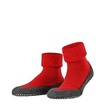FALKE 남성용 Cosyshoes 슬리퍼 양말 메리노 울 겨울과 가을용 아늑하고 따뜻한 하우스 양말 블루 레드 그레이 다양한 색상 1쌍 블랙 (블랙 3000) 5-6, 9.5-10.5, Red (Fire 8150)