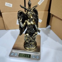 정원 장식조각상 사탄 교회 안식일 염소 우상 수지 동상거실 미니어쳐거실 미니어쳐, 15.5x7.5x5cm