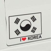 자동차 태극기 나라사랑 데칼스티커 셀프튜닝 차량스티커 20대남성 첫차선물 30대남성, 1개, 소형 화이트