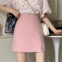 롱스커트 롱치마 h라인 a라인 여자 여름 미니 스커트 여성 간단한 솔리드 스플릿 유행