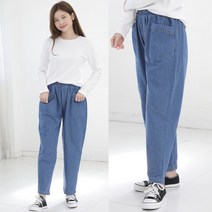 사입자mall F5005 밴딩 와이드 청바지 허리밴딩 면바지 여성바지