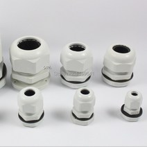 케이블글랜드 방수 케이블 글 랜드 10pcs 케이블 항목 ip68 pg7 3-6.5mm pg9 pg11 pg13.5 pg16 pg1921흰색 검정색 나일론 플라스틱 커넥터, 10개 pg7 흰색