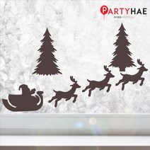 파티해 파티 케이크 토퍼&픽, I09_크리스마스데코픽(6입)-썰매