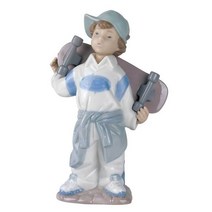 Nao by Lladro 야드로 나오 스케이트보드를 타는 소년 도자기 피겨린 Little Skateboarde