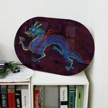 아트박스/꾸밈 pc964-폼아크릴액자58CmX38Cm타원_재물의청룡그림, 이미지1