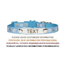 맞춤형 ID 고양이 안전 버클 강아지 칼라 조절 가능한 명판 무료 조각 스테인레스 스틸 나일론 새끼 목걸이, S, sun-blue