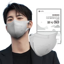 시노펙스 앱솔루트MB 데일리핏 KF80 새부리형 컬러 마스크 보건용 황사 미세먼지 귀편한 50매 소형, 라이트그레이, 1개입