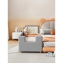 아기저상형침대 높은패밀리침대 보조 사이드 높이조절, 블루 80x180 삼면가드레일+매트리스