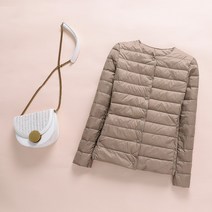 2022 가을 겨울 노카라 패딩 점퍼 슬림 라운드 슬림 숏 여성 패딩