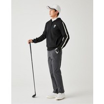 21FW [PADDINGTON]블랙 패딩턴 홑겹 후드 니트 풀집업 HUSW1D771BK