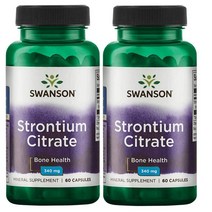 스완슨 Swanson Strontium Citrate 340 mg 스트론튬 시트러스 60캡슐 2개, 1개, 1