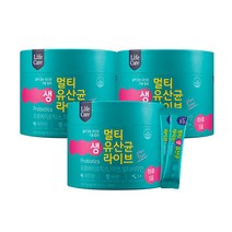 라이프케어 멀티 생유산균 라이브 3박스 300포 (비타민4종함유/변비/쾌변), 1.5g, 300개